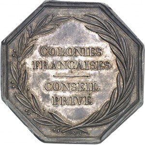 Louis-Philippe Ier (1830-1848). Jeton du Conseil privé des colonies françaises par Dubois et Caqué ND (1832-1841), Paris.