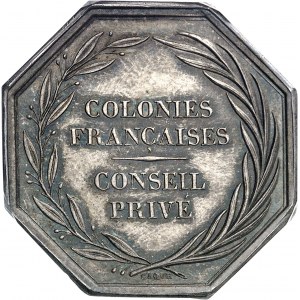 Louis-Philippe Ier (1830-1848). Jeton du Conseil privé des colonies françaises par Dubois et Caqué ND (après 1880), Paris.