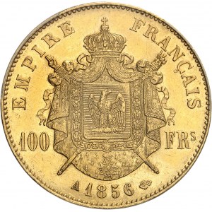 Second Empire / Napoléon III (1852-1870). 100 francs tête nue 1856, A, Paris.