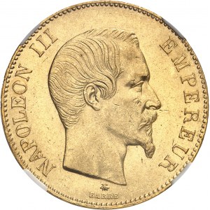 Second Empire / Napoléon III (1852-1870). 100 francs tête nue 1859, BB, Strasbourg.