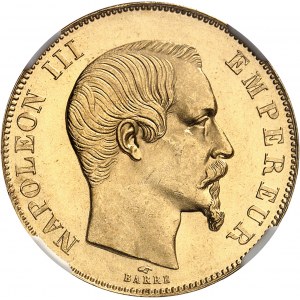 Second Empire / Napoléon III (1852-1870). 50 francs tête nue 1857, A, Paris.