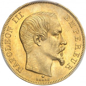 Second Empire / Napoléon III (1852-1870). 50 francs tête nue 1859, BB, Strasbourg.