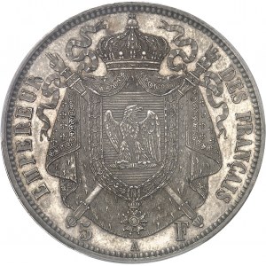 Second Empire / Napoléon III (1852-1870). Essai de 5 francs tête nue, grosse tête, par Barre 1853, A, Paris.