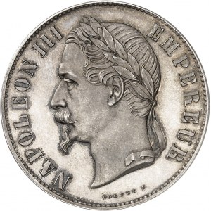 Second Empire / Napoléon III (1852-1870). Essai de 5 francs tête laurée par Bouvet 1853, Paris.