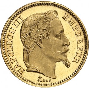 Second Empire / Napoléon III (1852-1870). 20 francs tête laurée, Flan bruni (PROOF) 1861, A, Paris.