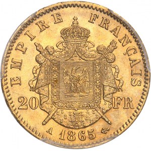 Second Empire / Napoléon III (1852-1870). 20 francs tête laurée 1865, A, Paris.