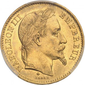 Second Empire / Napoléon III (1852-1870). 20 francs tête laurée 1870, A, Paris.