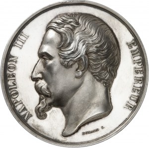 Second Empire / Napoléon III (1852-1870). Médaille, Exposition de Dijon, avec attribution au baron Thénard 1853, Paris.