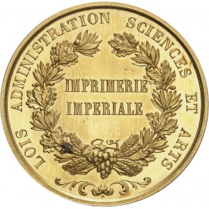 Second Empire / Napoléon III (1852-1870). Médaille d’Or, Imprimerie impériale [1863], Paris.