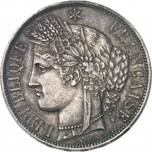 Gouvernement de Défense Nationale (1870-1871). 5 francs Cérès, avec légende 1870, A, Paris.