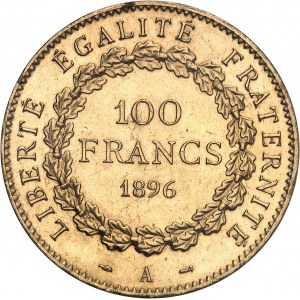 IIIe République (1870-1940). 100 francs Génie, aspect Flan bruni (Prooflike) 1896, A, Paris.