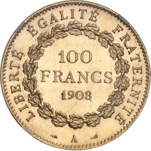 IIIe République (1870-1940). 100 francs Génie, aspect Flan bruni (PROOFLIKE) 1903, A, Paris.