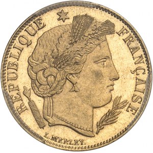 IIIe République (1870-1940). 5 francs Cérès Flan bruni (PROOF) 1889, A, Paris.