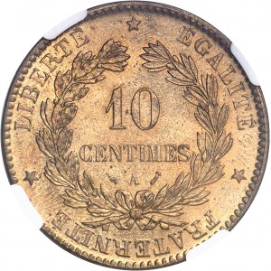 IIIe République (1870-1940). 10 centimes Cérès 1895, A, Paris.