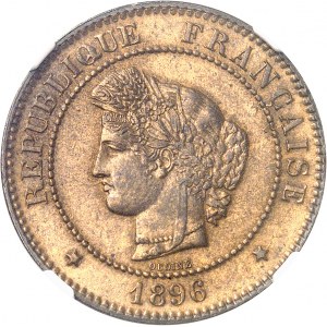 IIIe République (1870-1940). 5 centimes Cérès 1896 torche, A, Paris.