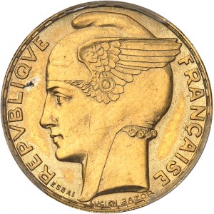 IIIe République (1870-1940). Essai de 100 francs Bazor, Flan bruni (PROOF) 1929, Paris.