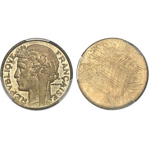 IIIe République (1870-1940). Paire d’épreuves unifaces, avers et revers, de 50 centimes Morlon 1932, Paris.