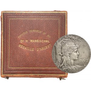 IIIe République (1870-1940). Médaille d’argent, Exposition Universelle de Paris par J. C. Chaplain, attribuée au Dr Mareschal 1900, Paris.