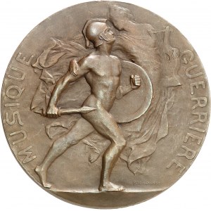 IIIe République (1870-1940). Médaille, la Musique guerrière par Paul Niclausse, SAMF n° 157 1900, Paris.