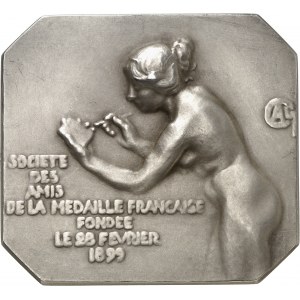 IIIe République (1870-1940). Médaille, La Société des Amis de la Médaille Française par Alexandre Charpentier, SAMF n° 19 1901, Paris.