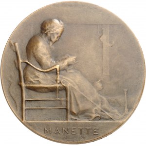 IIIe République (1870-1940). Médaille, Les deux âges de la vie par Ovide Yencesse, SAMF n° 245 1901, Paris.