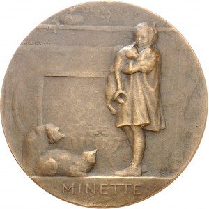 IIIe République (1870-1940). Médaille, Les deux âges de la vie par Ovide Yencesse, SAMF n° 245 1901, Paris.
