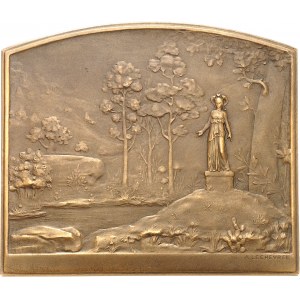 IIIe République (1870-1940). Médaille, l’Histoire enregistre les découvertes de l’Archéologie par Alphonse Lechevrel, SAMF n° 120 1904, Paris.