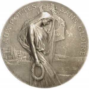 IIIe République (1870-1940). Médaille, aux poëtes sans gloire par Louis Bottée, SAMF n° 60 1905, Paris.