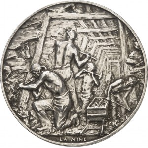 IIIe République (1870-1940). Médaille, les mineurs et le coup de grisou par Henri Greber, SAMF n° 24 1906, Paris.