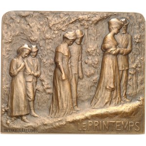 IIIe République (1870-1940). Médaille, Printemps et Hiver par Hippolyte Lefebvre, SAMF n° 106 1909, Paris.