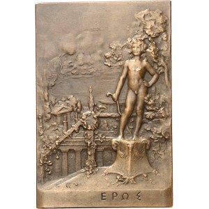 IIIe République (1870-1940). Médaille, Hélène dans les ruines de Troie par René Grégoire, SAMF n° 46 1909, Paris.