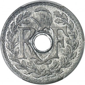 État Français (1940-1944). Pré-série sans le mot ESSAI de 25 centimes Lindauer en zinc, date avec points 1940, Paris.