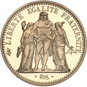 Ve République (1958 à nos jours). Piéfort de 10 francs Hercule, Flan bruni (PROOF) 1972, Paris.