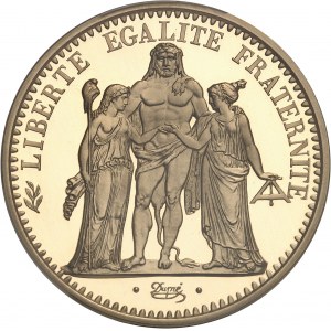 Ve République (1958 à nos jours). Piéfort de 10 francs Hercule, Flan bruni (PROOF) 1972, Paris.