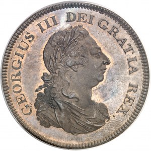 Georges III (1760-1820). Essai du dollar, Banque d’Angleterre, Flan bruni (PROOF) 1804, Londres.