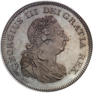 Georges III (1760-1820). Essai du dollar [5 shillings 6 deniers], Banque d’Angleterre, Flan bruni (PROOF) 1811, Londres.