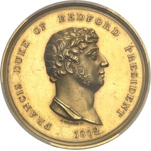 Georges III (1760-1820). Médaille d’Or, Royal Bath and West of England Society 1802, Londres.