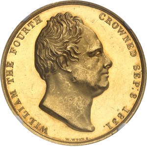 Guillaume IV (1830-1837). Médaille d’Or, couronnement de Guillaume IV et d’Adélaïde 1831, Londres.
