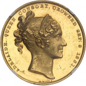 Guillaume IV (1830-1837). Médaille d’Or, couronnement de Guillaume IV et d’Adélaïde 1831, Londres.