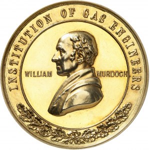 Georges VI (1936-1952). Médaille d’Or, H. E. JONES pour les ingénieurs et dirigeants de l’industrie gazière 1904-1937, Londres.