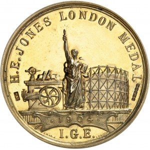 Georges VI (1936-1952). Médaille d’Or, H. E. JONES pour les ingénieurs et dirigeants de l’industrie gazière 1904-1937, Londres.