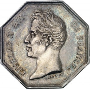 Charles X (1824-1830). Jeton de la Banque de la Guadeloupe par Barre 1826, Paris.