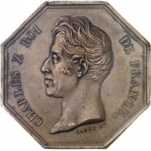 Charles X (1824-1830). Jeton de la Banque de la Guadeloupe par Barre 1826, Paris.