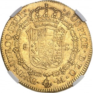 Ferdinand VII (1808-1817). 8 escudos 1808/1 M, NG, Guatemala.