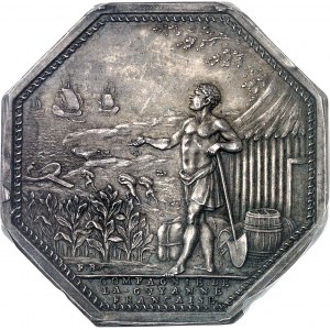 Louis XVI (1774-1792). Jeton de la Compagnie de la Guyan[n]e Française, agriculture et com[m]erce ND (après 1880), Paris.
