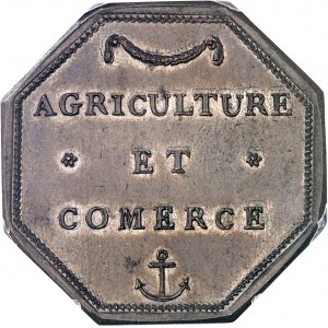 Louis XVI (1774-1792). Jeton de la Compagnie de la Guyan[n]e Française, agriculture et com[m]erce ND (1774-1793), Paris.