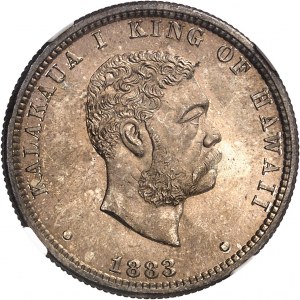 Kalakaua (1874-1891). 1/4 de dollar 1883, San Francisco.