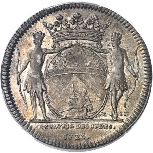 Louis XV (1715-1774). Jeton de la 2e Compagnie des Indes orientales 1723, Rennes.
