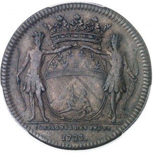 Louis XV (1715-1774). Jeton de la 2e Compagnie des Indes orientales 1723, Rennes.