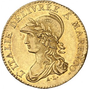 Gaule subalpine (1800-1802). 20 francs Marengo An 9, Turin.